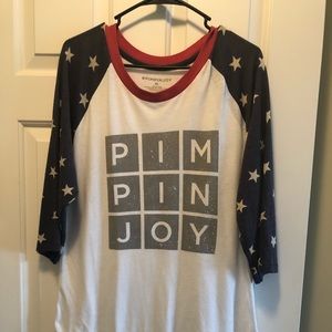Patriotic Pimpin Joy Baseball tee